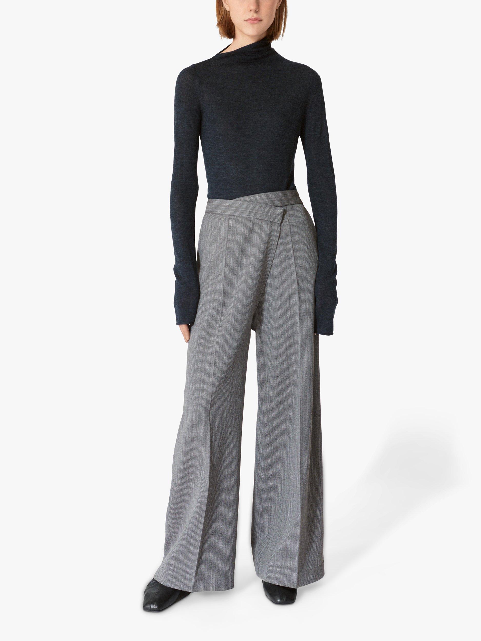 Lovechild 1979 Tabitha Wrap Waist Tailored Trousers, Grey Melange, 16