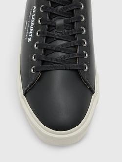 AllSaints Underground Leather Trainers - view 2, Black