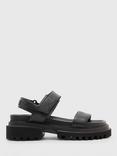 AllSaints Rory Leather Sandals, Black