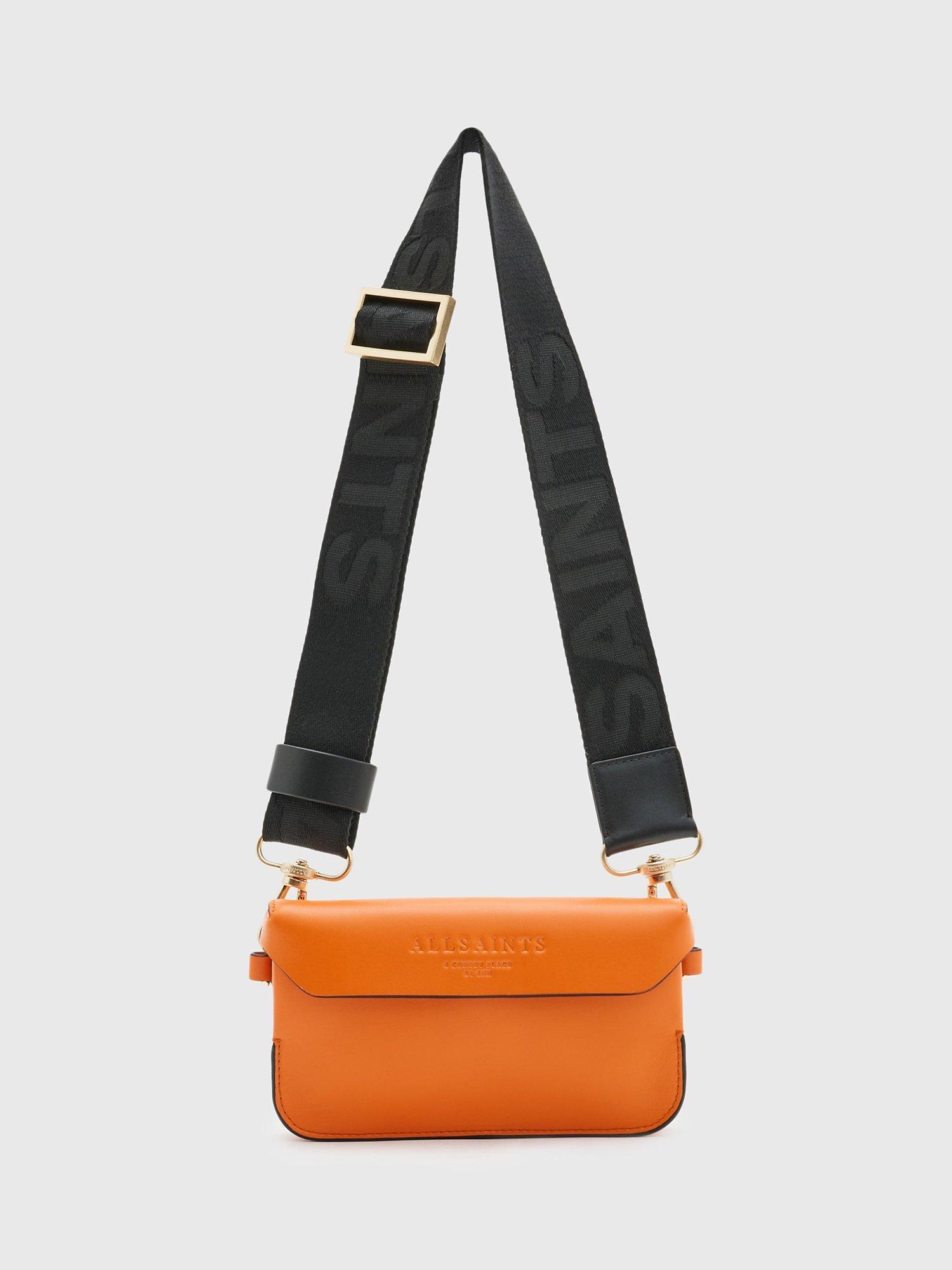 AllSaints Zoe Leather Crossbody Bag, Pyrole Orange, One Size