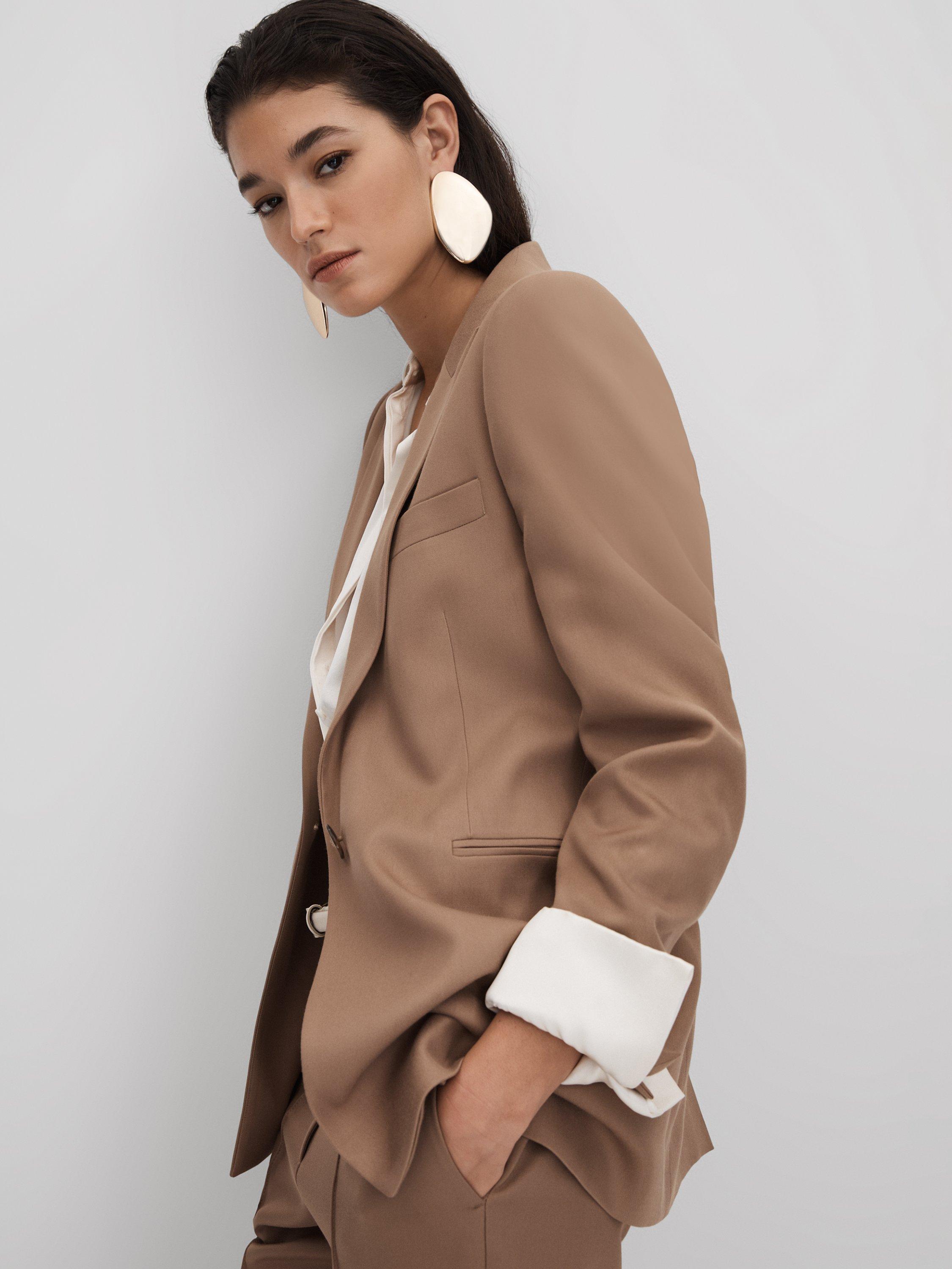 Reiss Wren Blazer Mink Natural