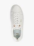 Dune Eastern Leather Platform Trainers, White