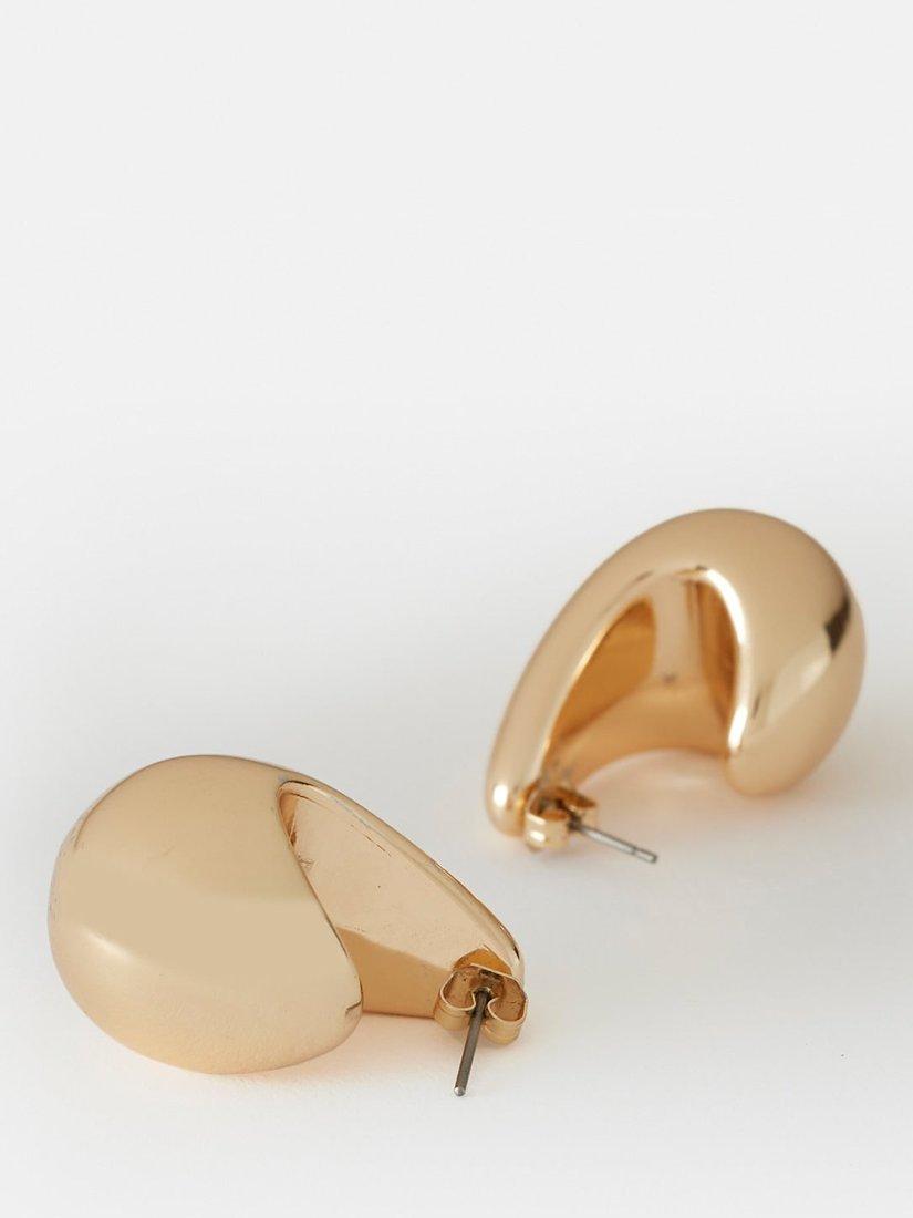 Mint Velvet Teardrop Dome Earrings, Gold
