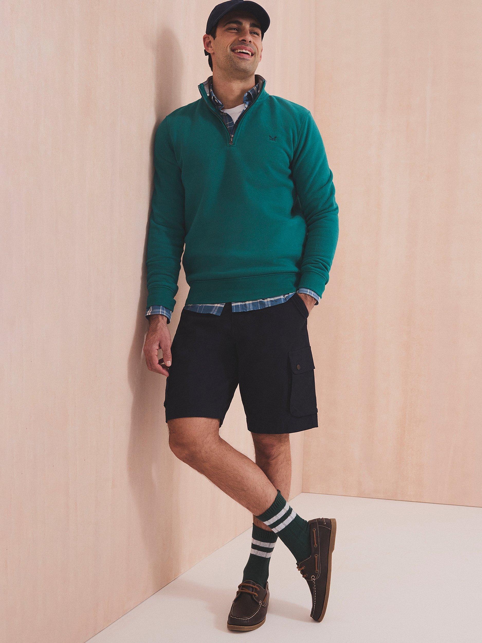 Product image 1 of 5, which shows Crew Clothing Cargo Shorts, Navy Blue, 30