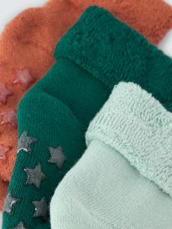 John Lewis Baby Organic Cotton Mix Socks, Pack of 3, Multi - view 2, Multi