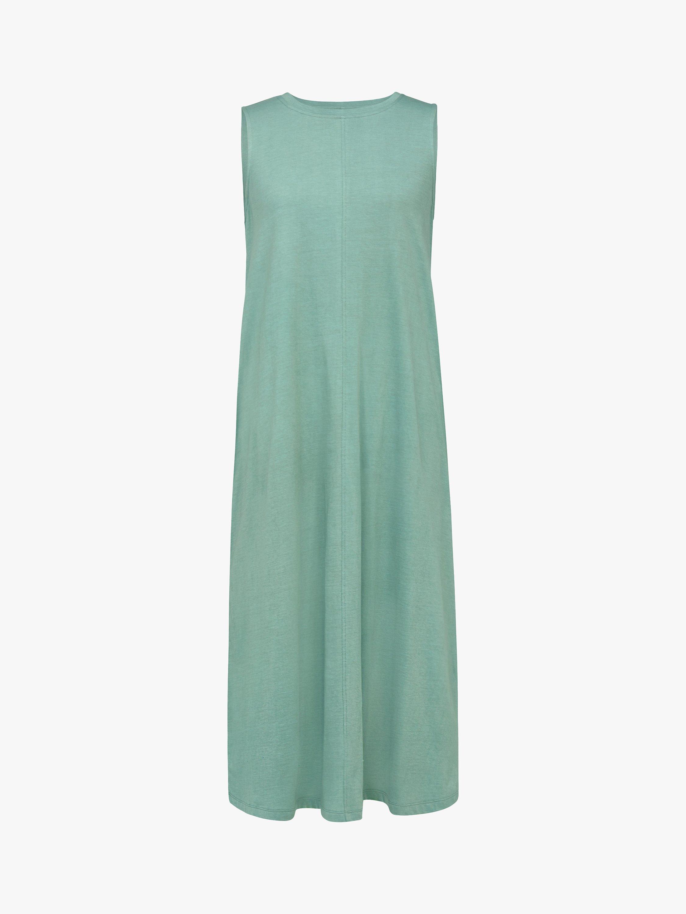 Celtic & Co. Organic Cotton Pleated Back Midi Dress, Sage