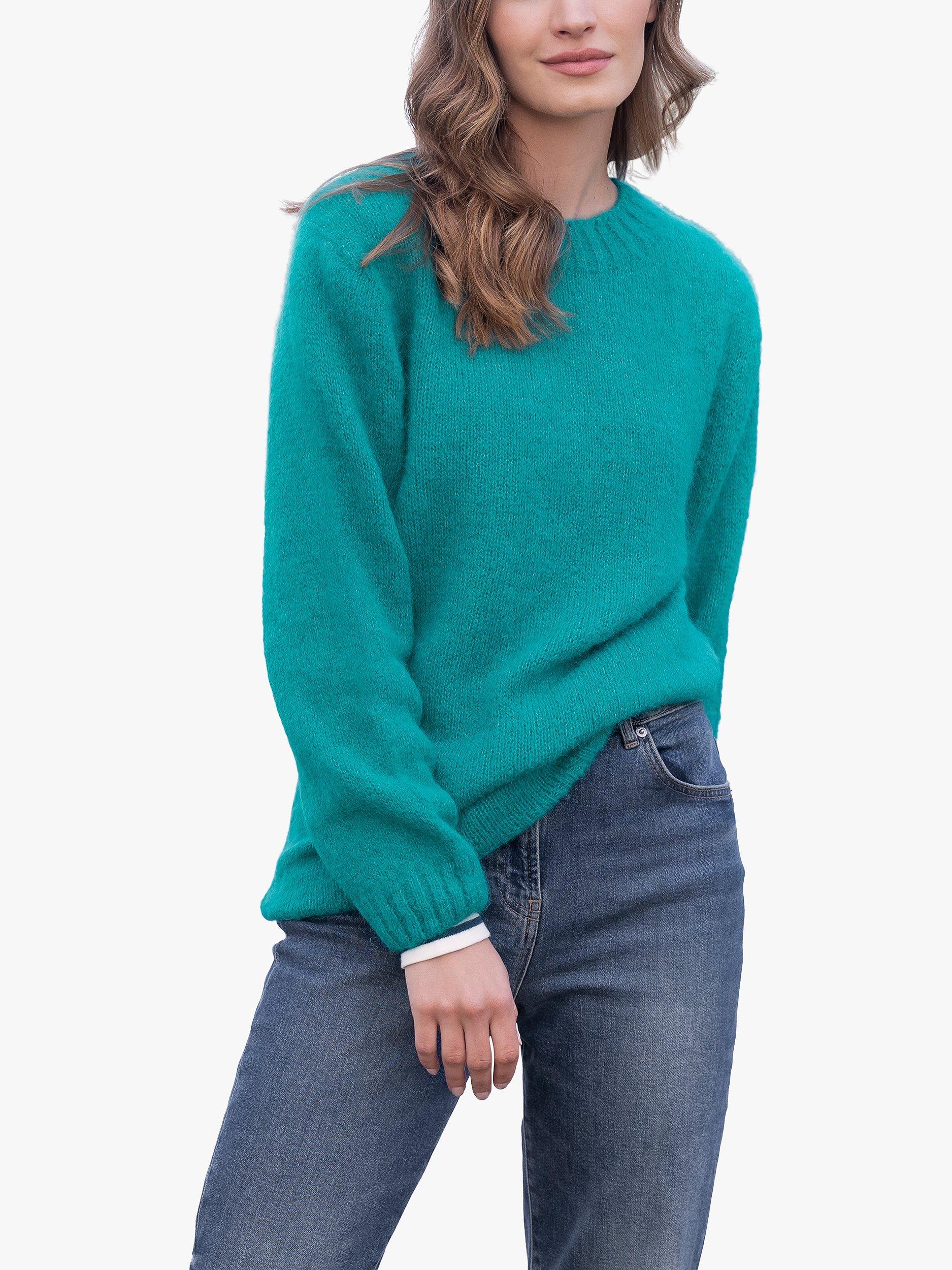 Celtic & Co. Alpaca Cotton Slouch Jumper, Sea Green