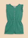 White Stuff Kids' Woven Playsuit, Green