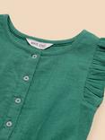 White Stuff Kids' Woven Playsuit, Green