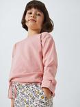 John Lewis Kids' Floral Cotton Blend Pyjamas, Blush