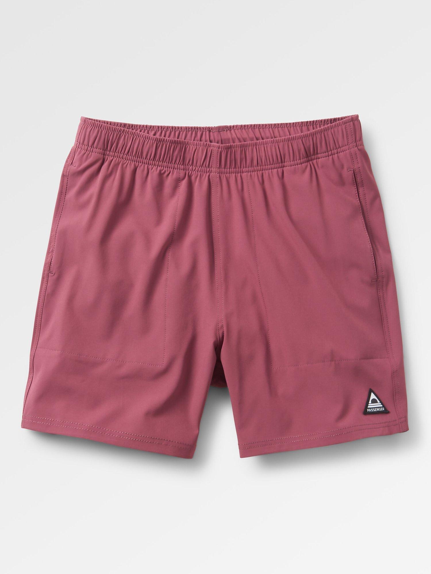 Passenger Traveller Organic Cotton Blend 18" Swim Shorts, Forest Berry