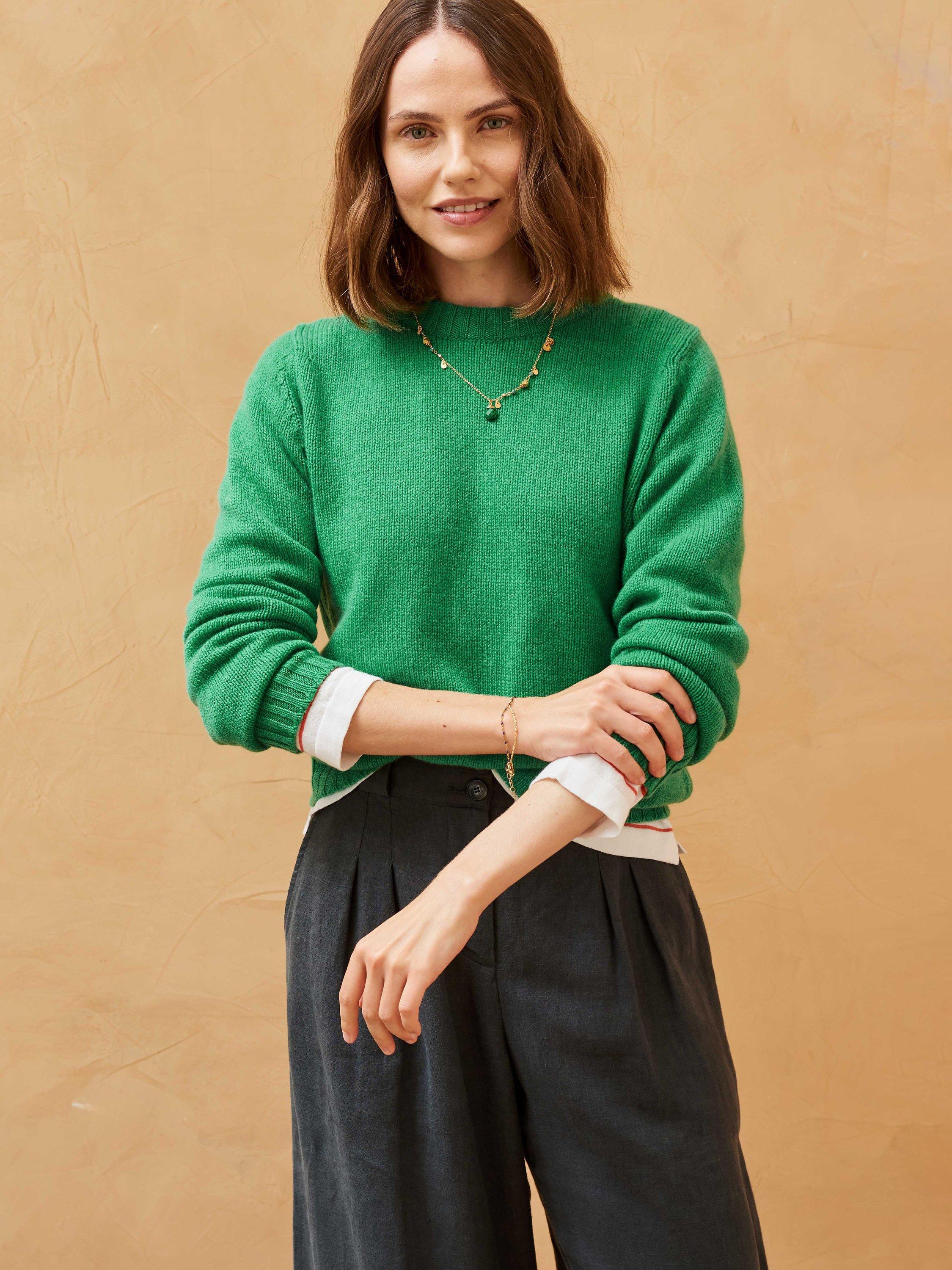 Brora Cashmere Gauzy Jumper, Malachite