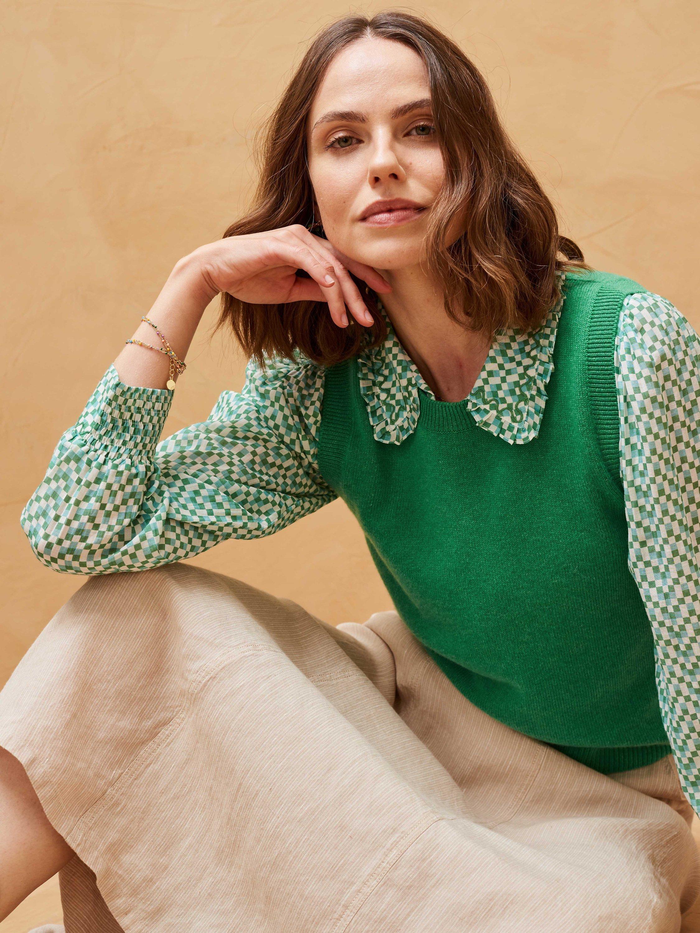 Brora Cashmere Tank Top, Malachite