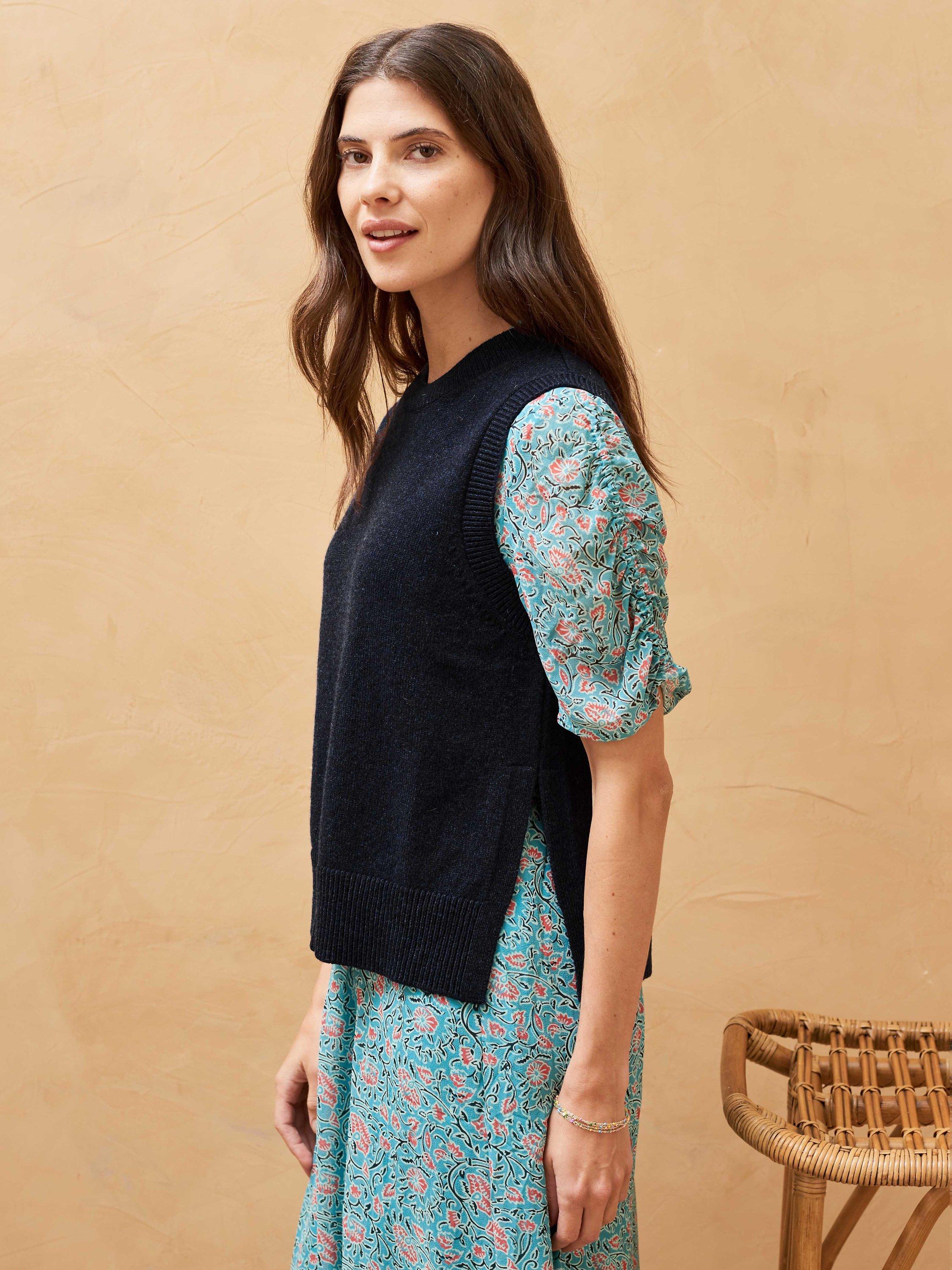 Brora Supersoft Lambswool Tank, Ink