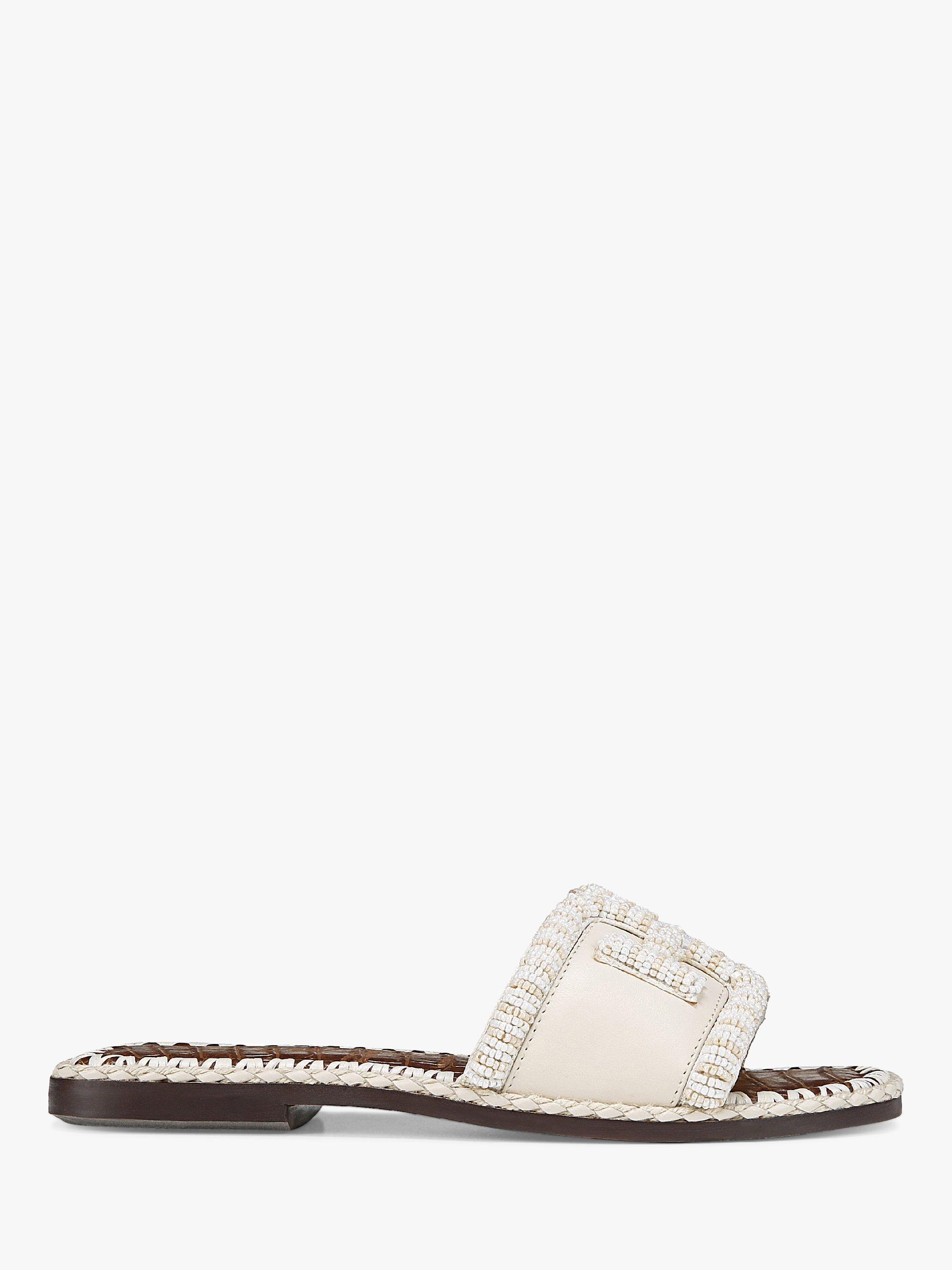 Product image 1 of 6, which shows Sam Edelman Fitz Leather Slides, Ivory, 7