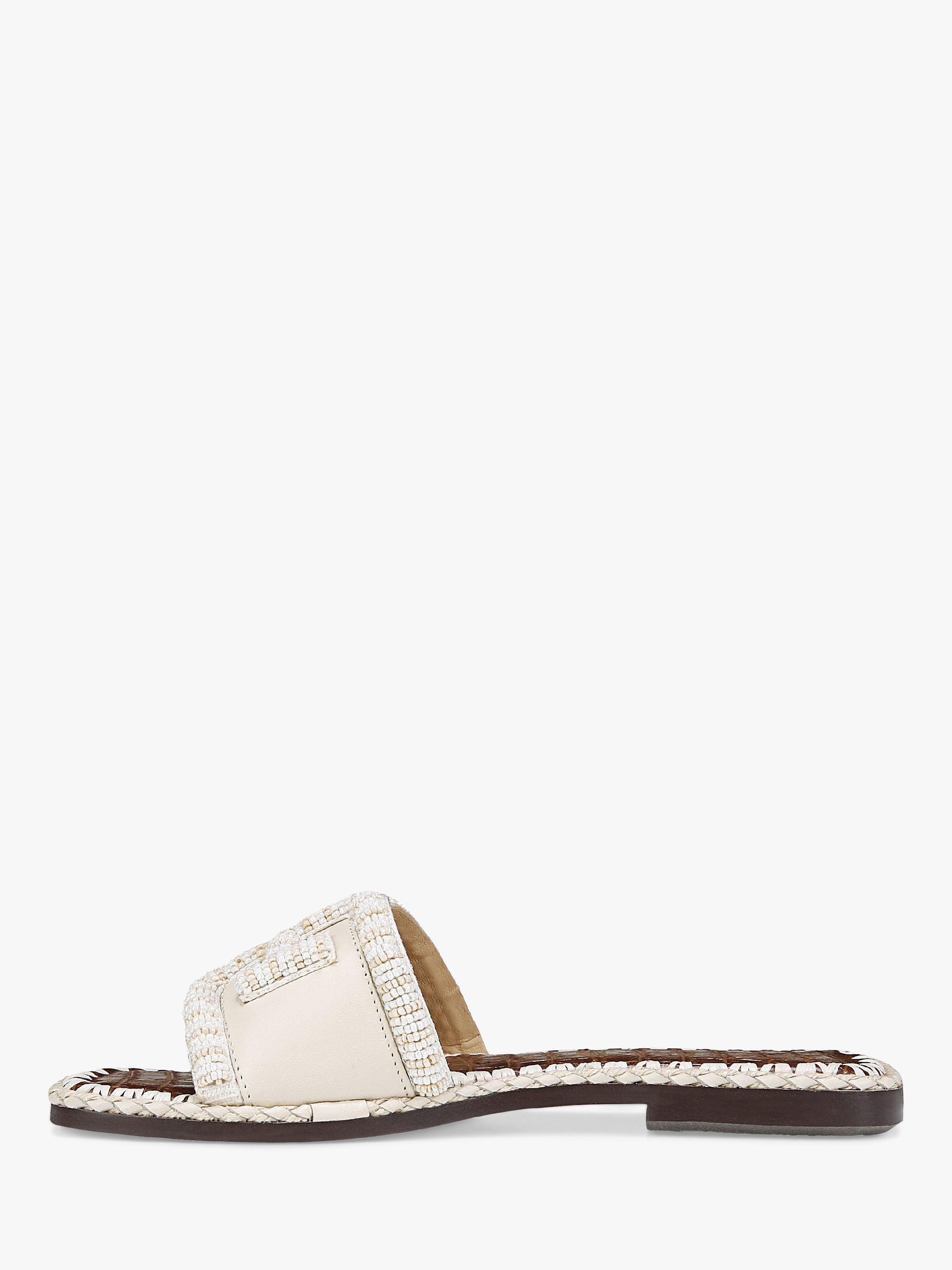 Product image 3 of 6, which shows Sam Edelman Fitz Leather Slides, Ivory, 7