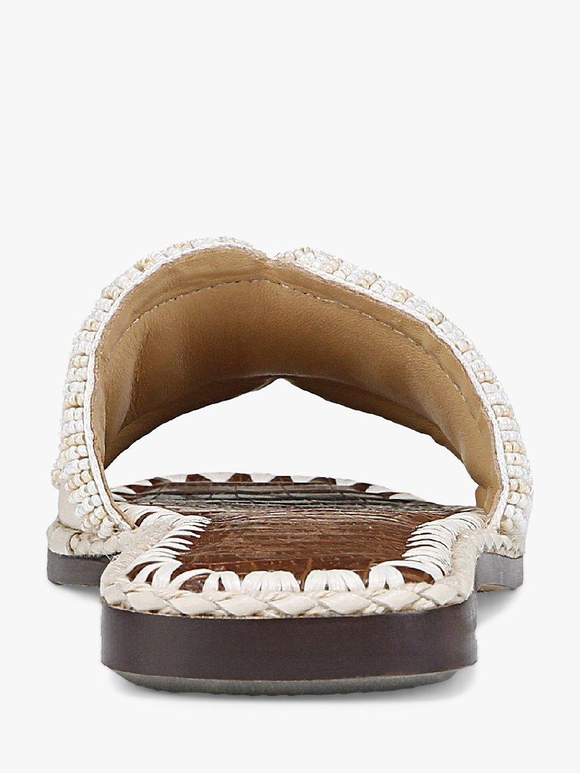 Product image 4 of 6, which shows Sam Edelman Fitz Leather Slides, Ivory, 7
