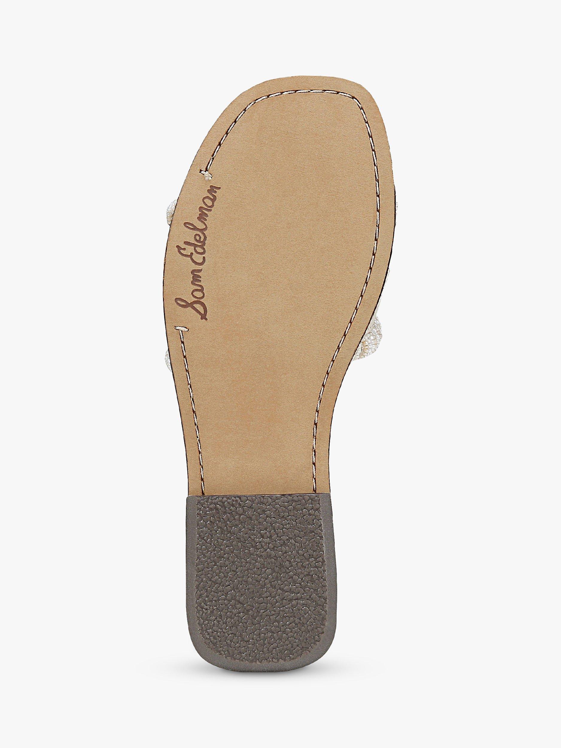 Product image 6 of 6, which shows Sam Edelman Fitz Leather Slides, Ivory, 7