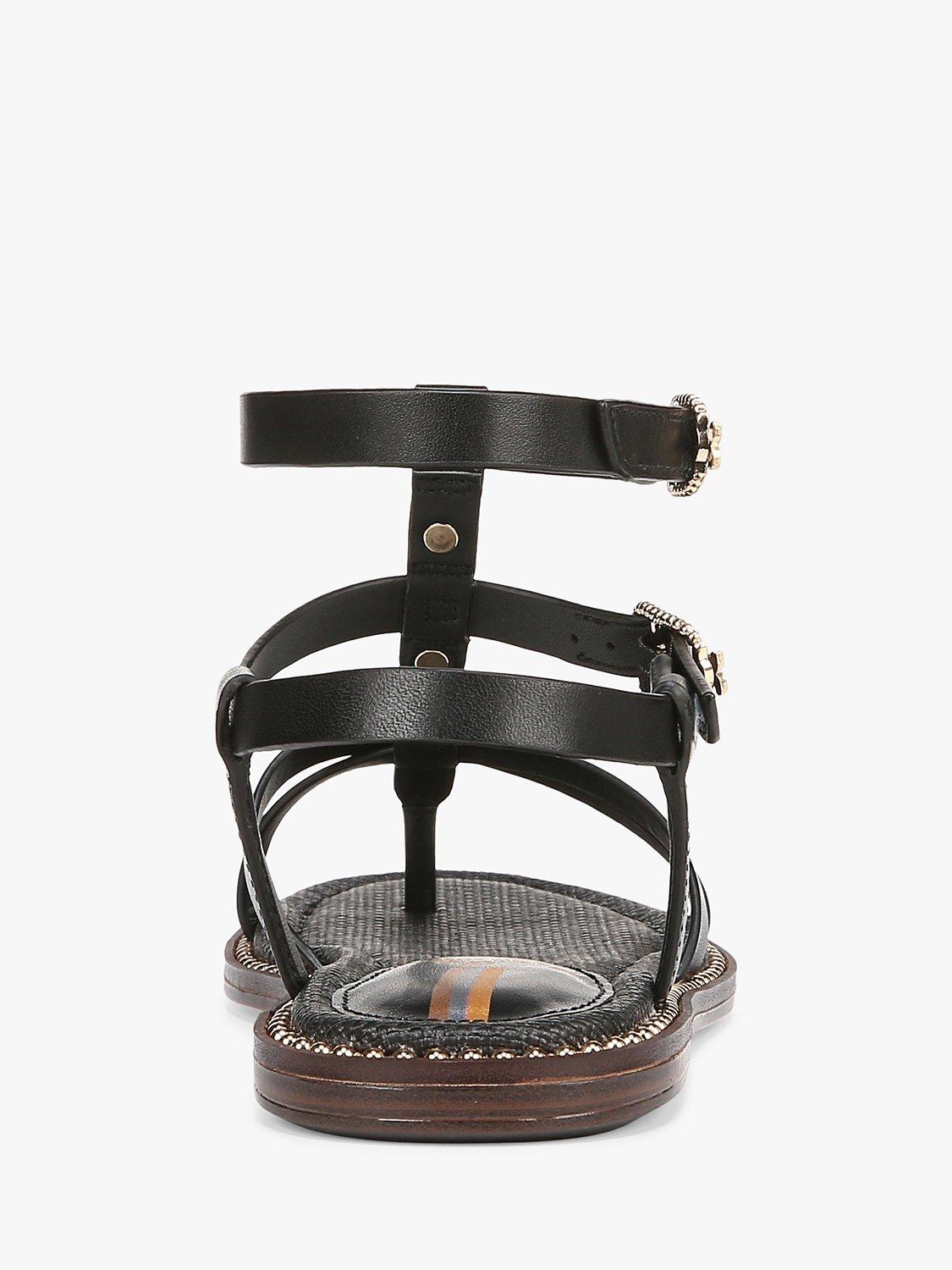 Product image 4 of 6, which shows Sam Edelman Talya Leather Gladiator Sandals, Black, 7