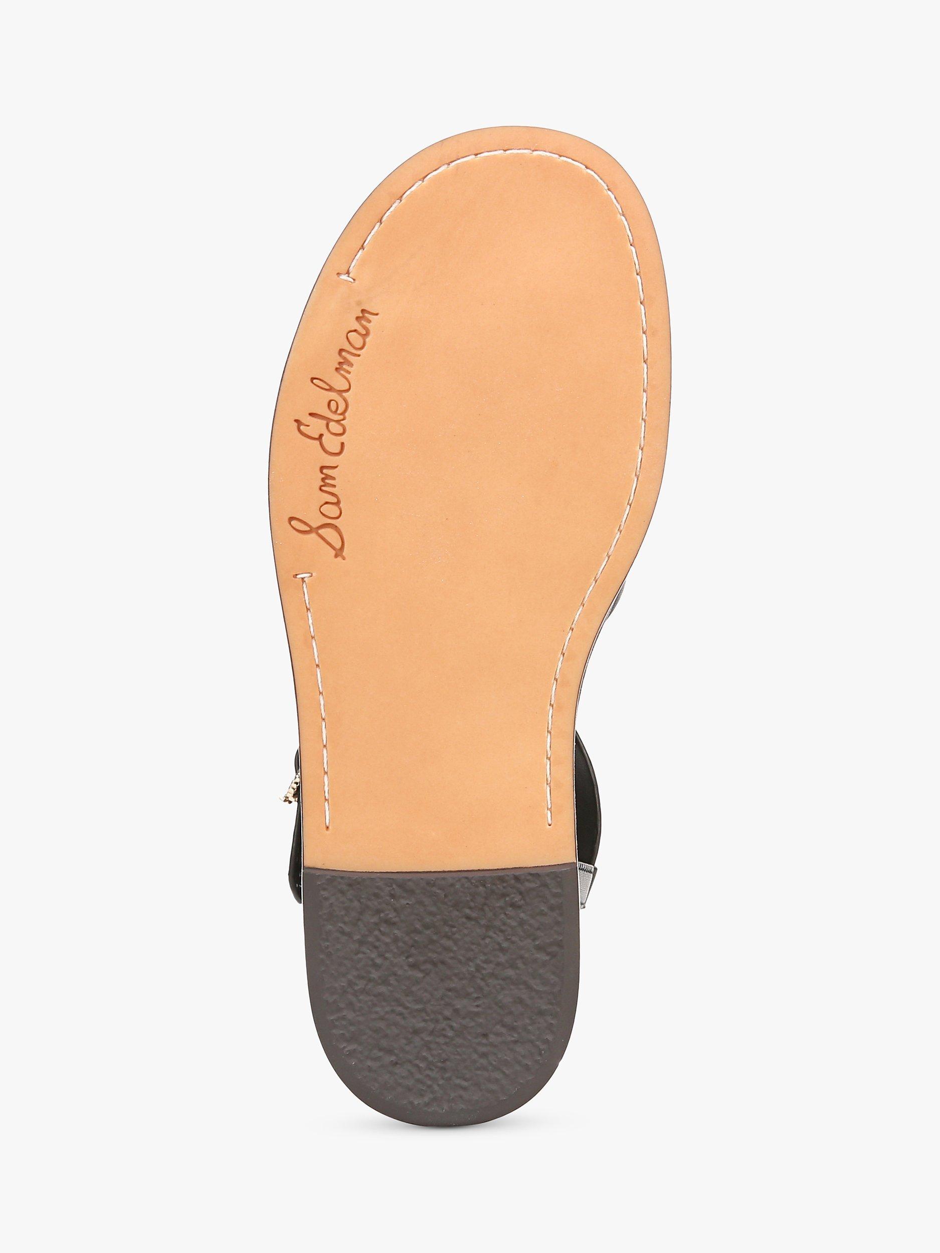 Product image 6 of 6, which shows Sam Edelman Talya Leather Gladiator Sandals, Black, 7