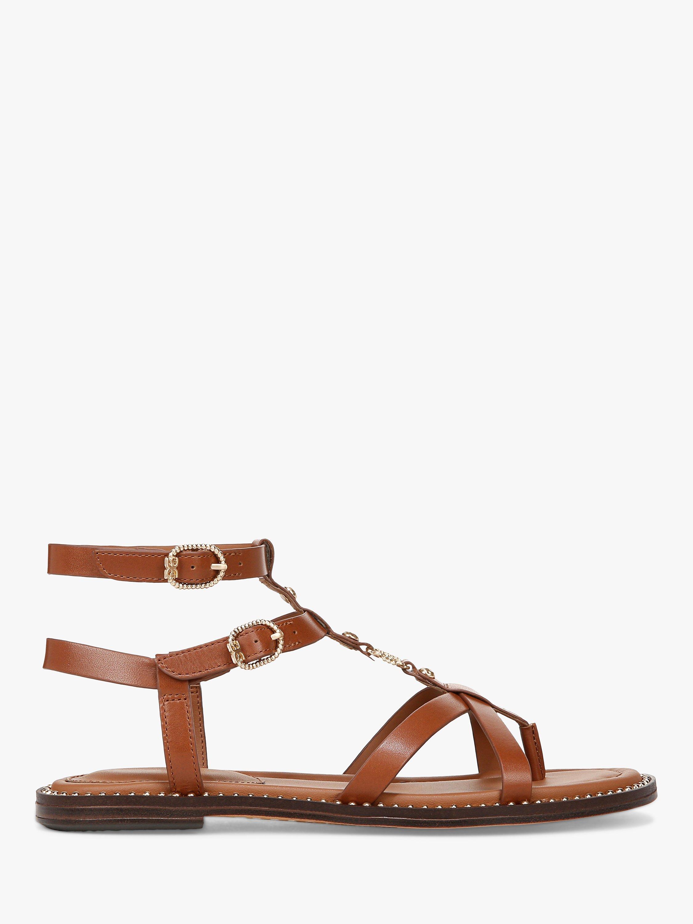 Sam Edelman Talya Leather Gladiator Sandals Rich Cognac