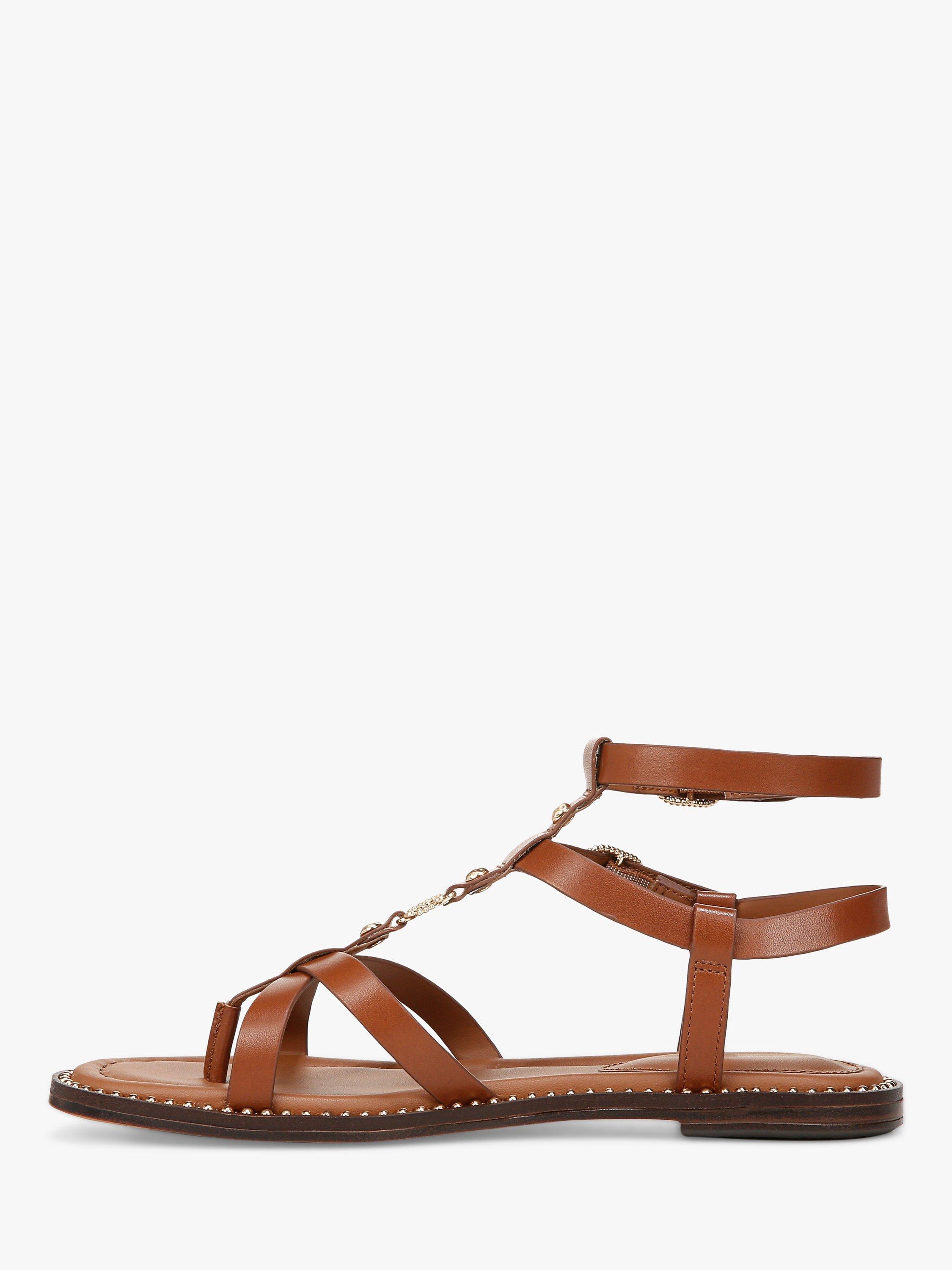 Product image 3 of 6, which shows Sam Edelman Talya Leather Gladiator Sandals, Rich Cognac, 3