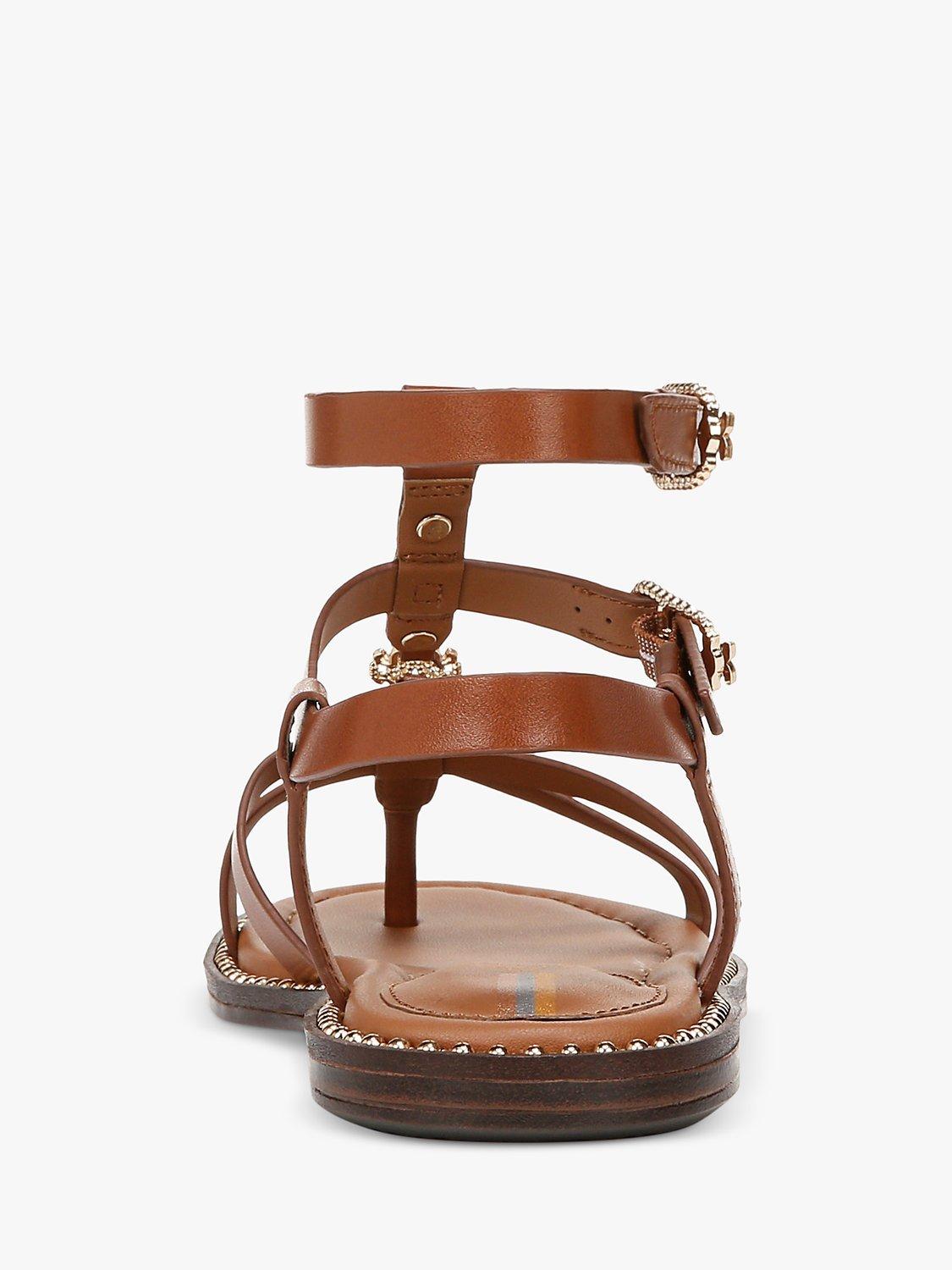 Product image 4 of 6, which shows Sam Edelman Talya Leather Gladiator Sandals, Rich Cognac, 3
