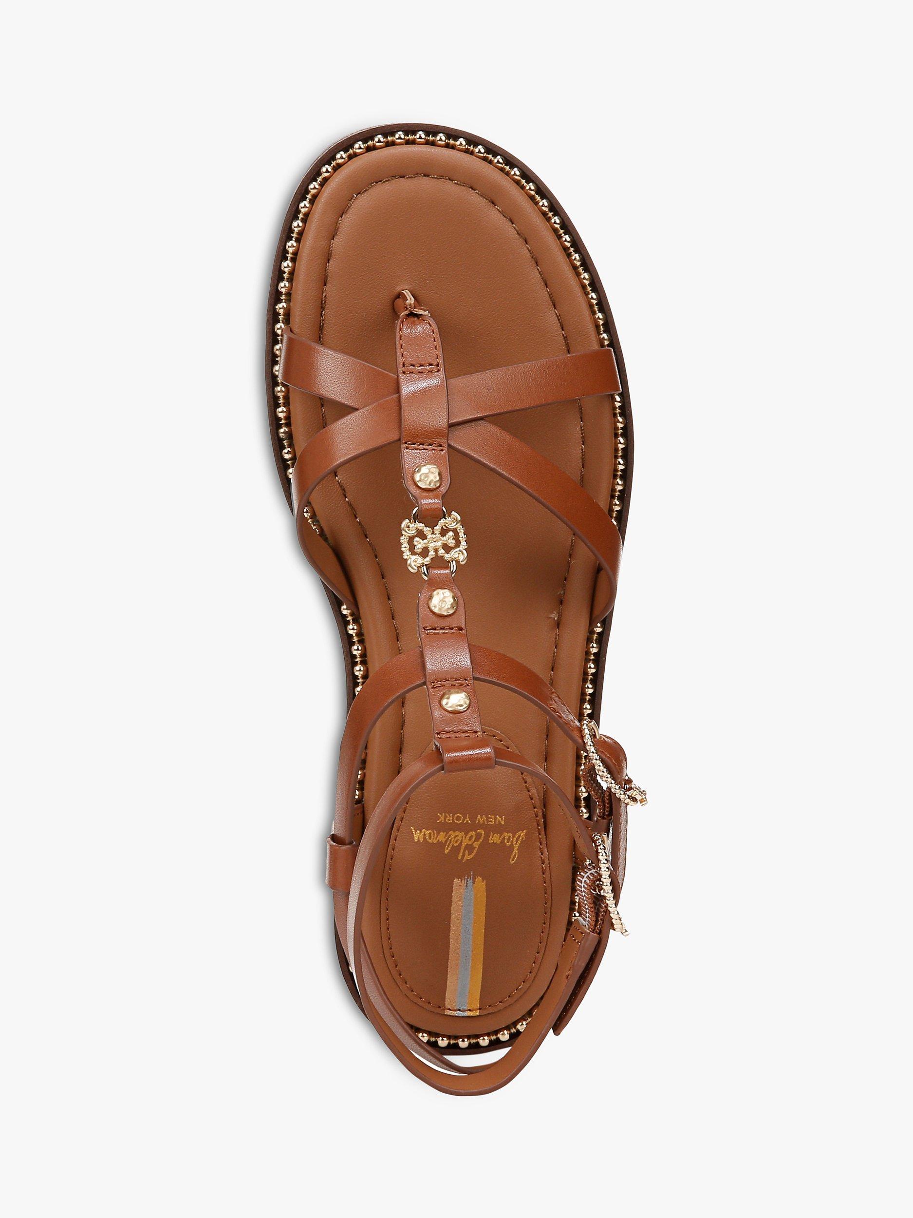 Product image 5 of 6, which shows Sam Edelman Talya Leather Gladiator Sandals, Rich Cognac, 3