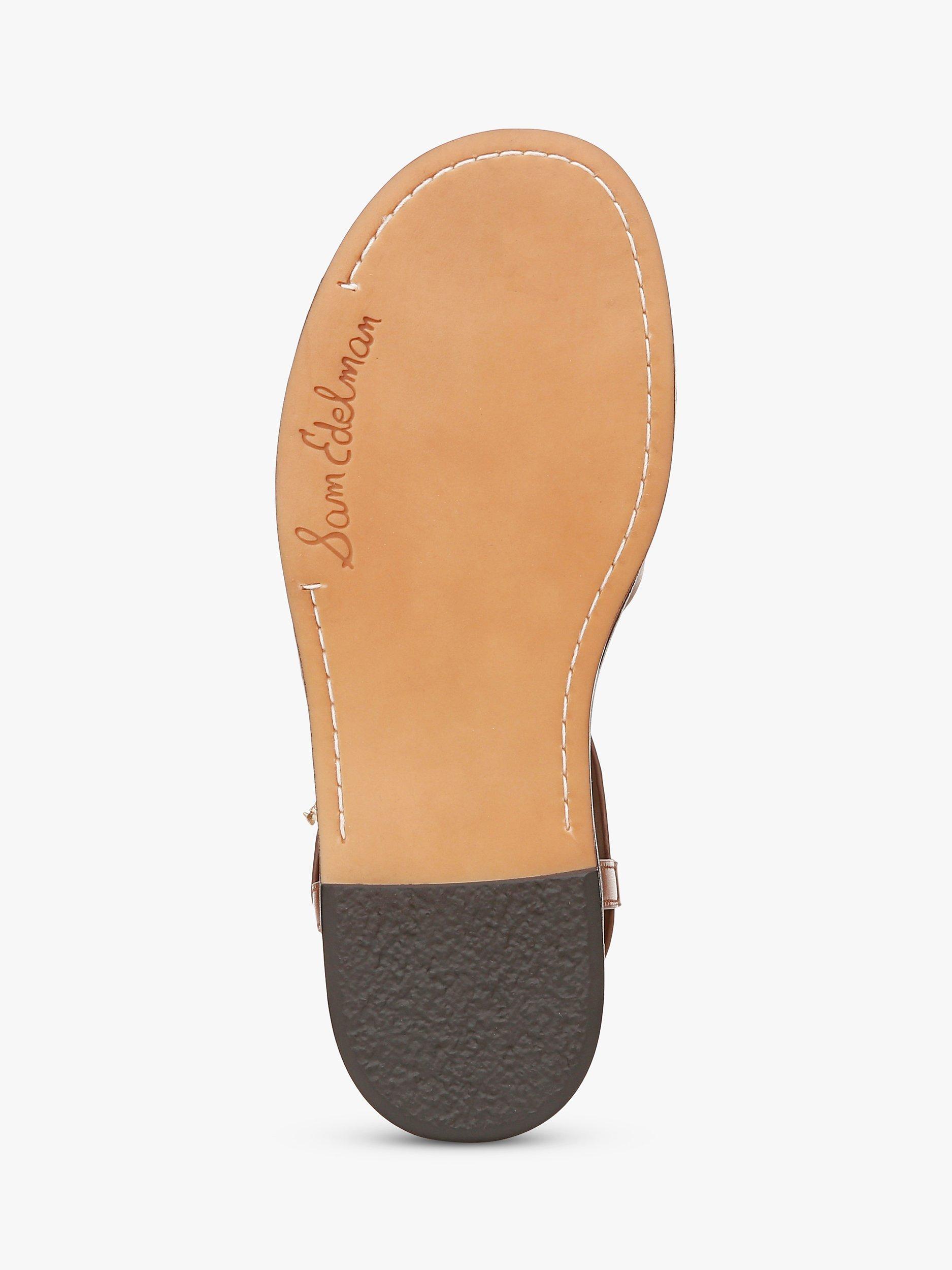 Product image 6 of 6, which shows Sam Edelman Talya Leather Gladiator Sandals, Rich Cognac, 3
