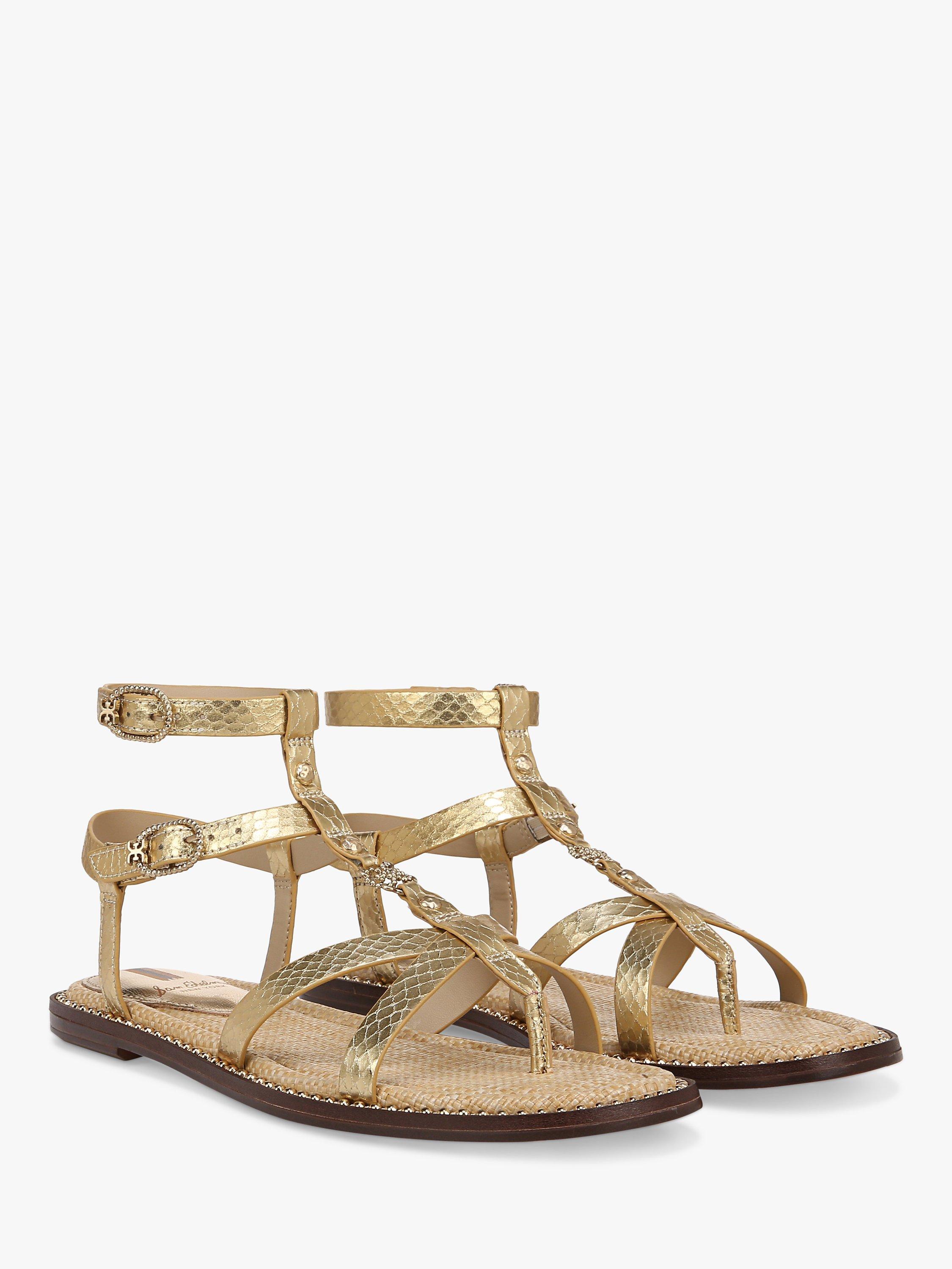 Sam Edelman Talya Leather Gladiator Sandals Gold