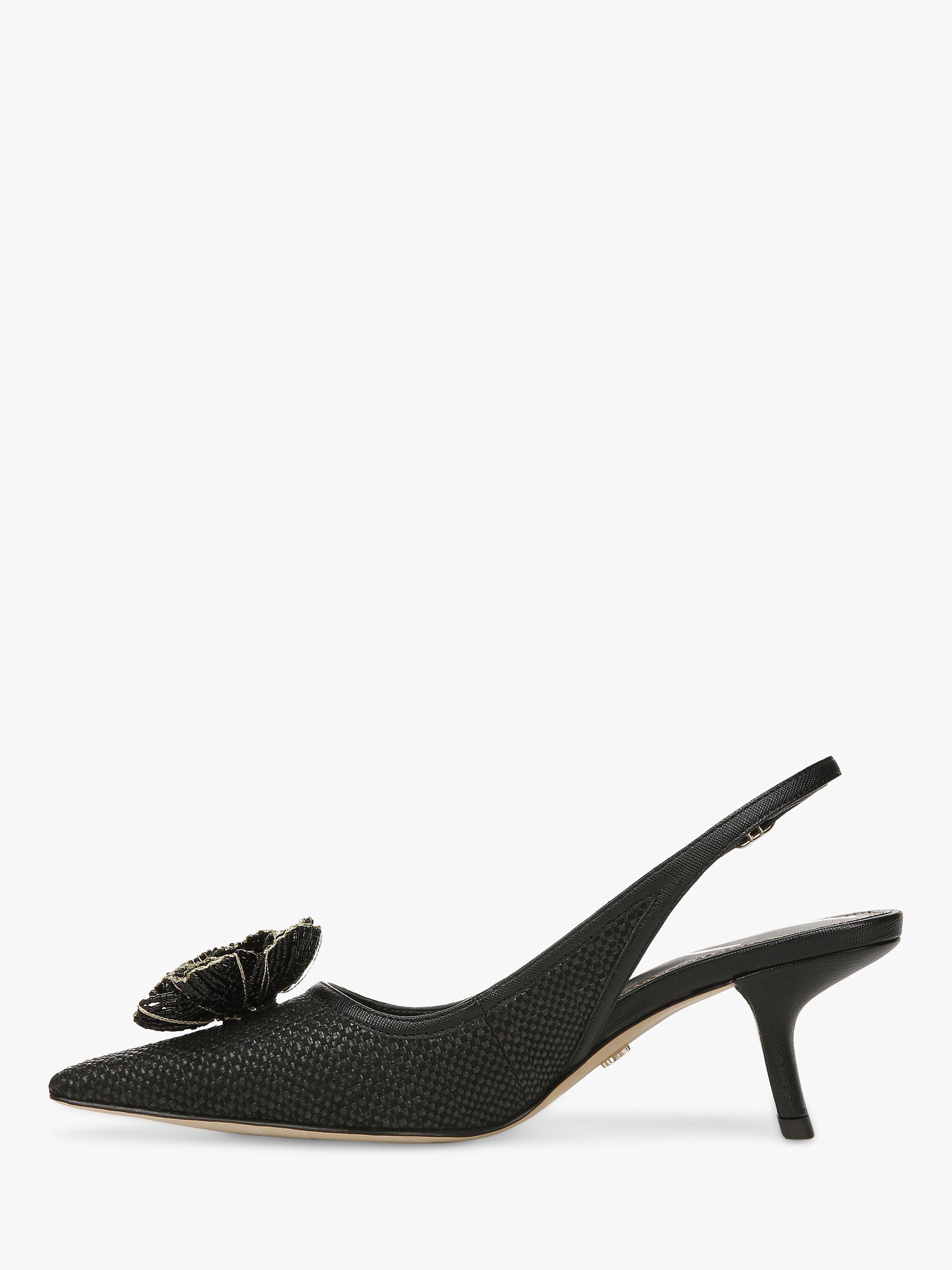 Product image 3 of 6, which shows Sam Edelman Bianka Flora Slingback Court Shoes, Black, 3