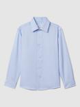 Reiss Kids' Remote Long Sleeve Shirt, Soft Blue