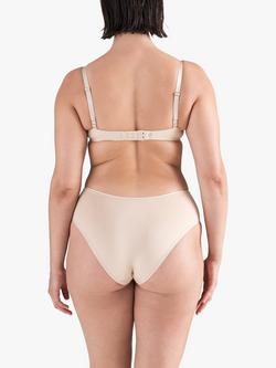 Nudea Mid Rise Second Skin Stretch Bikini Brief - view 2, Bare 01