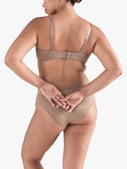 Nudea Mid Rise Second Skin Stretch Bikini Brief - view 2, Bare 03