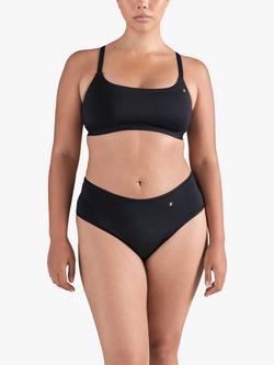 Nudea Mid Rise Second Skin Stretch Bikini Brief, Black