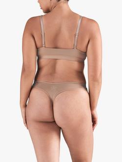 Nudea Second Skin Stretch Dipped Thong - view 2, Bare 03