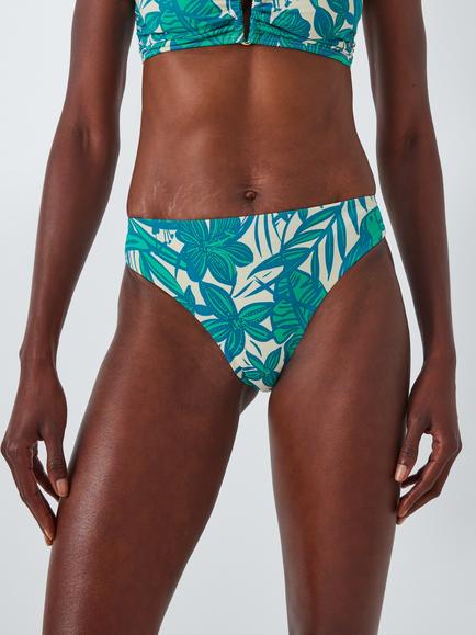 John Lewis Birds of Paradise Bikini Bottoms, White/Multi, White/Multi