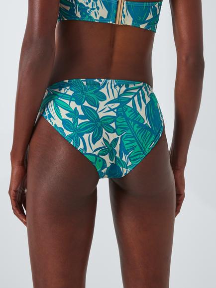 John Lewis Birds of Paradise Bikini Bottoms, White/Multi - view 2, White/Multi