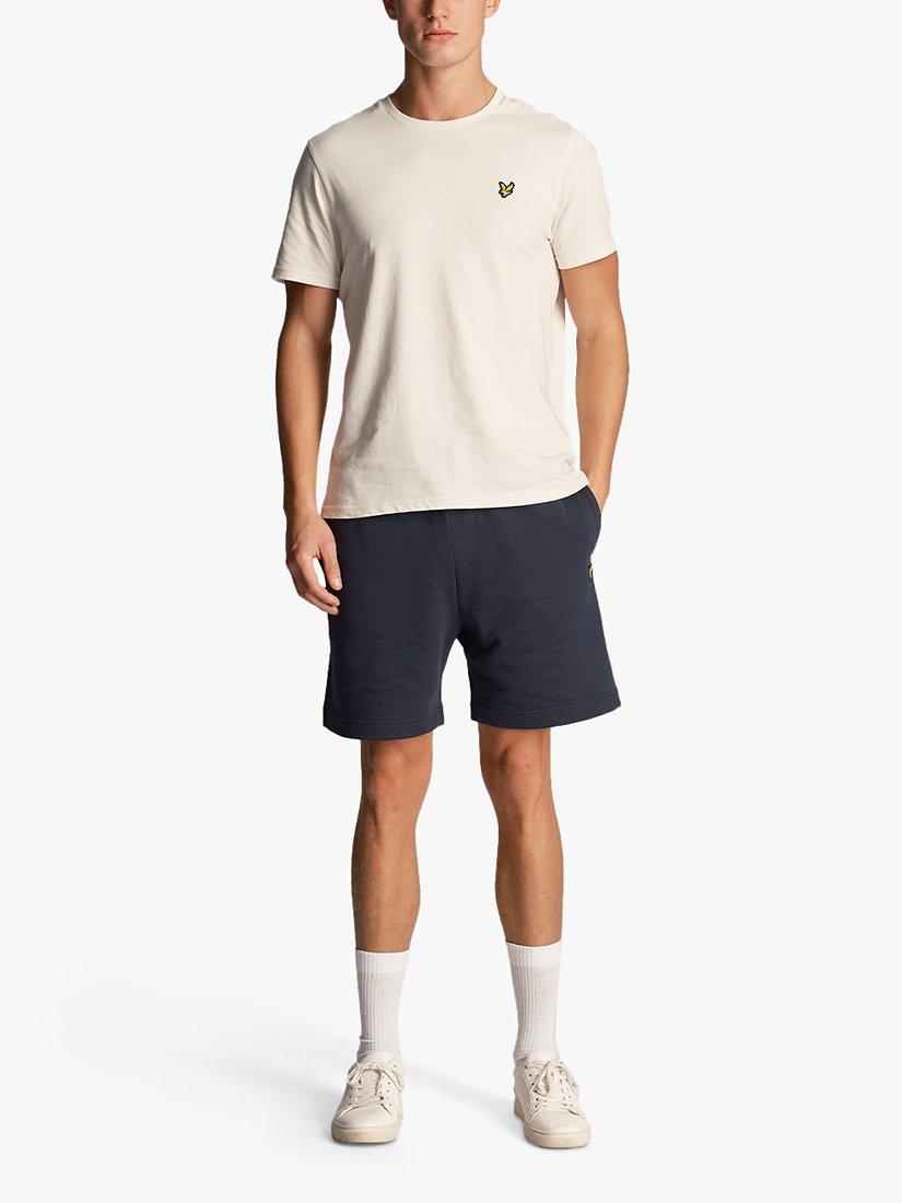 Product image 1 of 5, which shows Lyle & Scott Cotton Slub Shorts, Dark Navy, XS