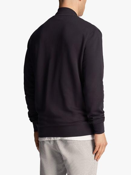 Lyle & Scott Loopback Jersey Bomber Jacket - view 2, Dark Navy