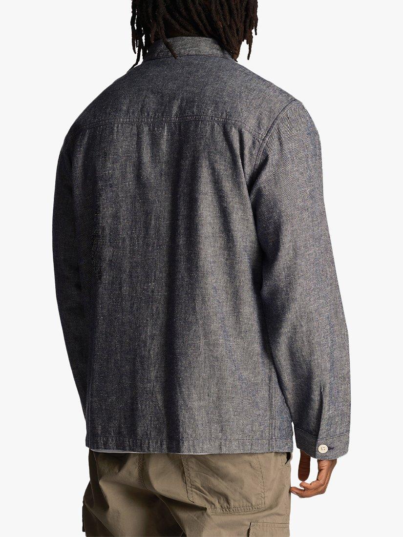 Product image 2 of 4, which shows Lyle & Scott Flax Shacket, Dark Navy, XL