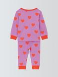 John Lewis ANYDAY Baby Heart Print Pyjamas, Lilac