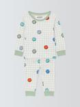 John Lewis ANYDAY Baby Smiley Grid Pyjamas, Multi