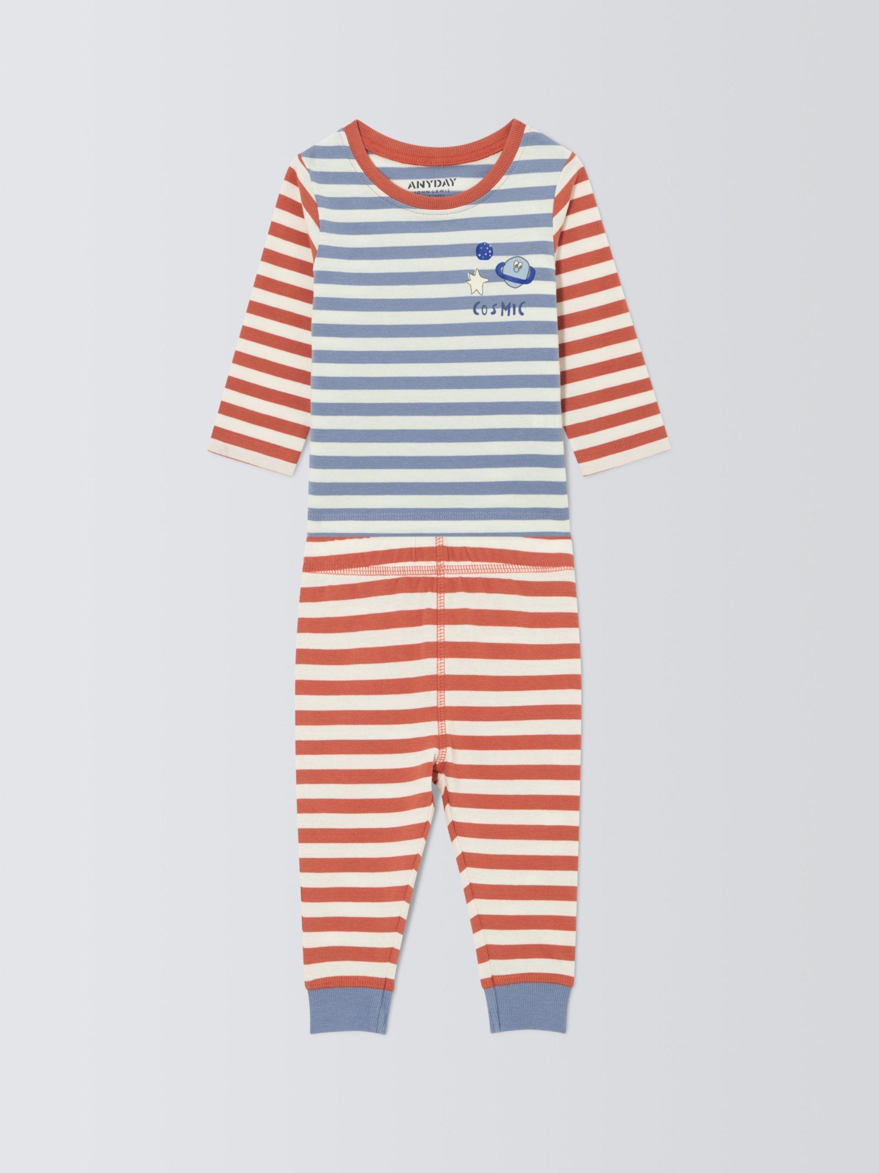 John Lewis ANYDAY Baby Cosmic Striped Pyjamas, Multi