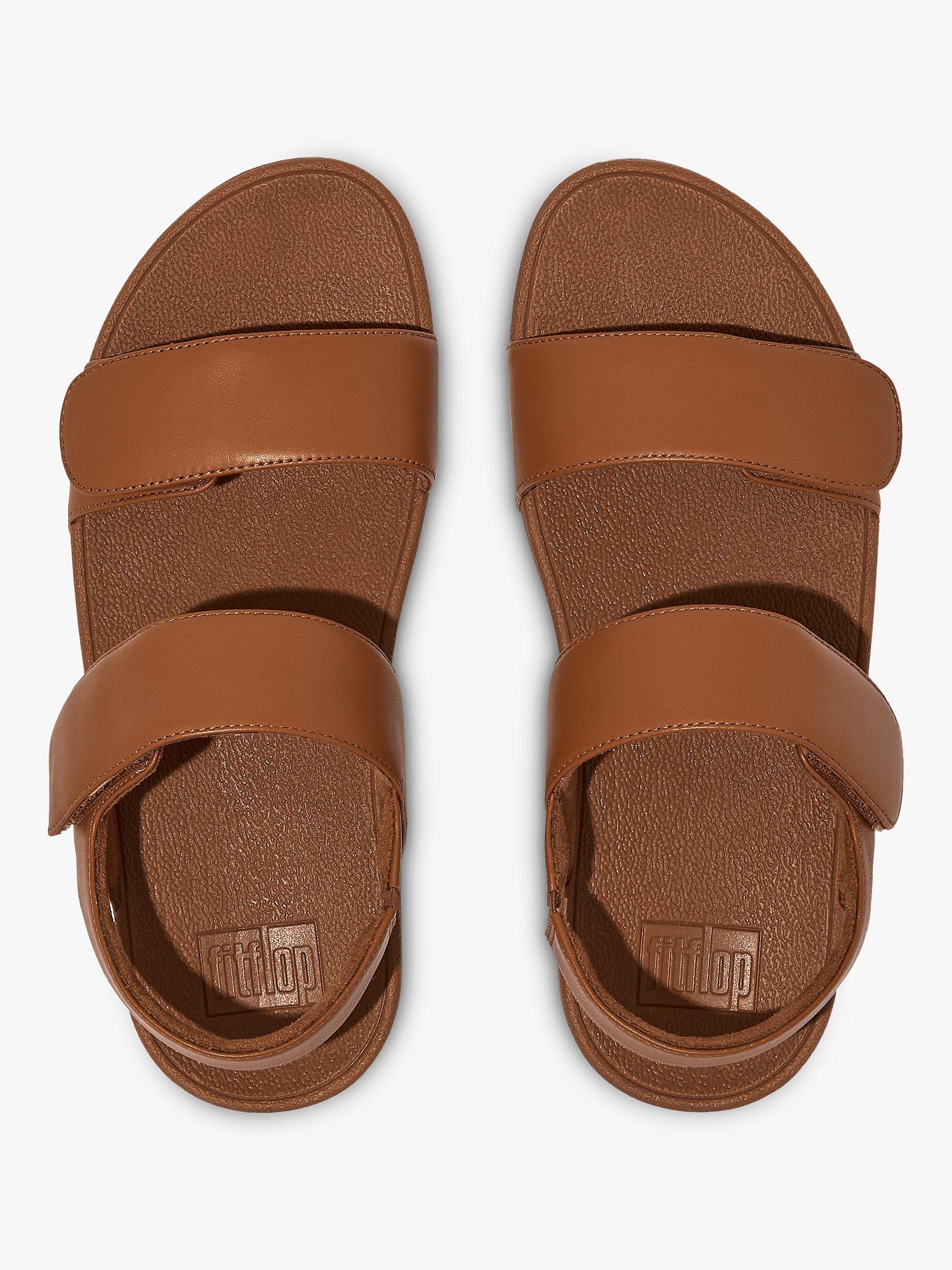 Product image 4 of 4, which shows FitFlop Lulu Adjustable Strap Leather Sandals, Light Tan, 3
