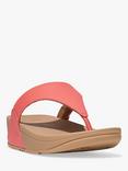 FitFlop Lulu leather Flip Flops, Rosy Coral