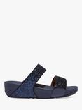 FitFlop Lulu Glitter Slider Sandals, Navy