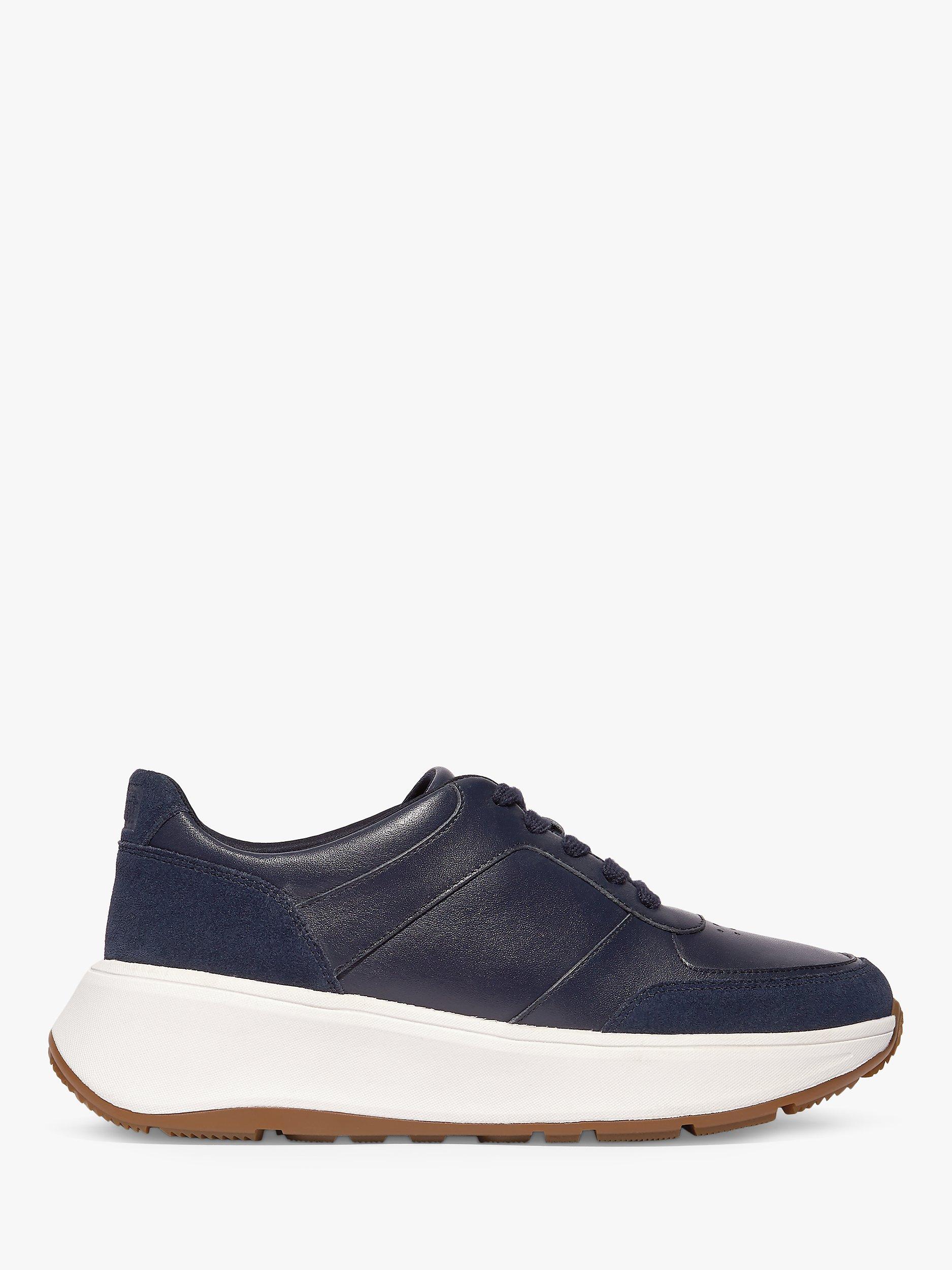 FitFlop F-Mode Leather Trainers, Midnight Navy