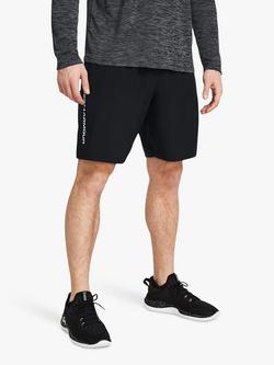 Under Armour Lightweight Woven Shorts, Black/White, Black/White