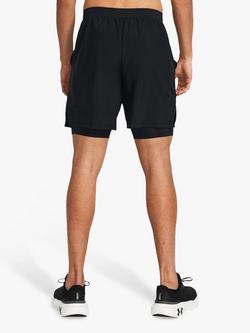 Under Armour Launch 2-in-1 Running Shorts, Black/Reflective - view 2, Black/Reflective